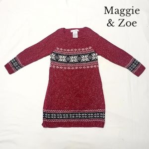 Maggie & Zoe Girls Christmas sweater dress